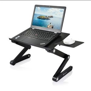 New laptop table t8 Adjustable Laptop Stand w/Built-in Cooling Fans & Mouse Pad